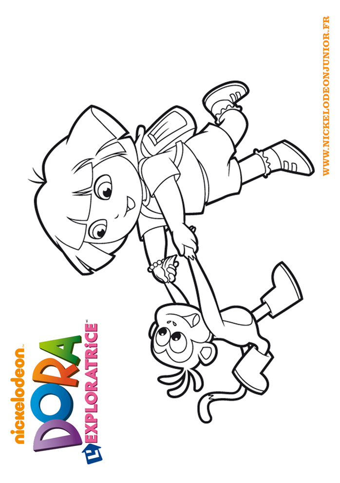 Coloriages Dora L'Exploratrice – Dora Et Babouche S destiné Tfou Coloriage