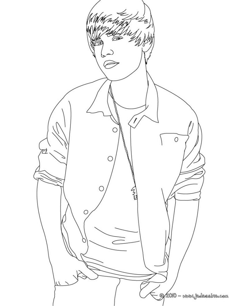 Coloriages Justin Bieber À Colorier – Fr.hellokids tout Coloriage Justin Bieber