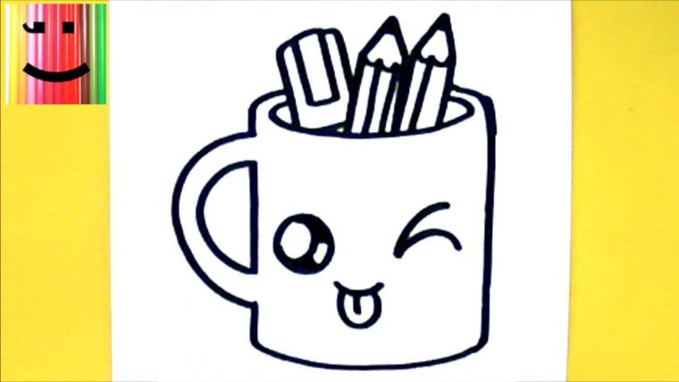 Comment Dessiner Tasse Crayons Kawaii – Dessin Kawaii Et destiné Dessin Kangourou Facile