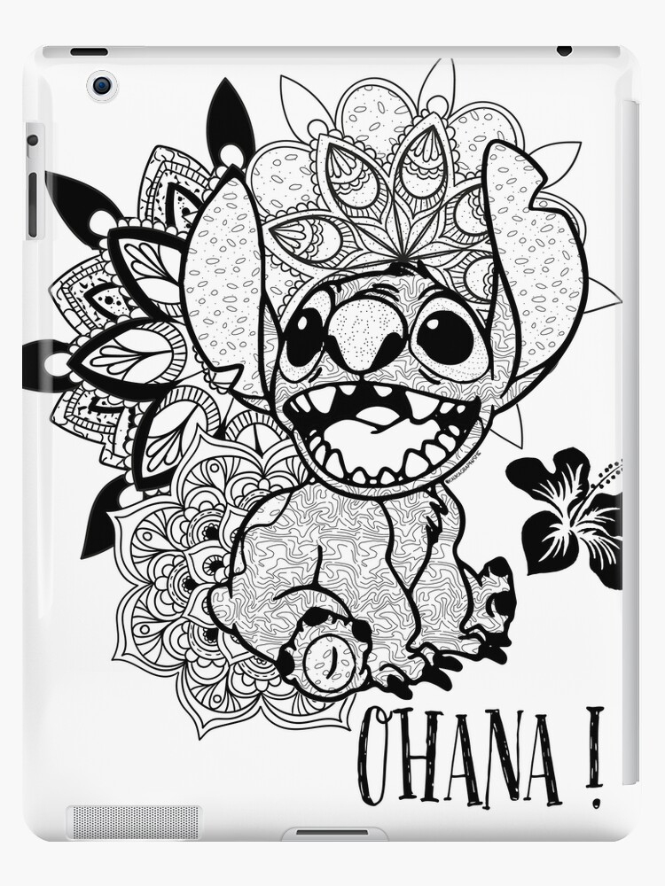 Coque Et Skin Adhésive Ipad « Ohana Mandala », Par avec Coloriage Stitch Mandala