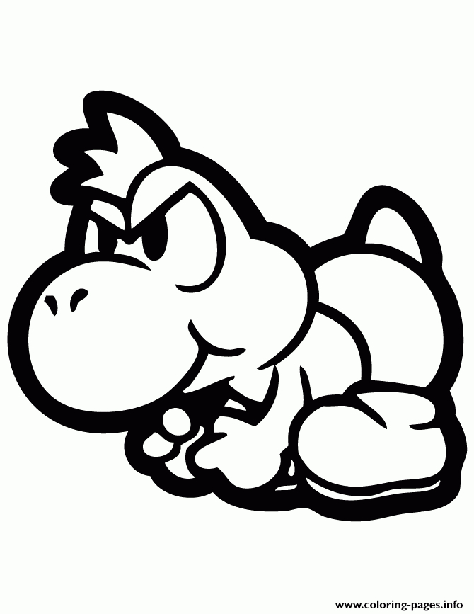 Cute Yoshi Coloring Pages Printable dedans Dessin A Imprimer Yoshi