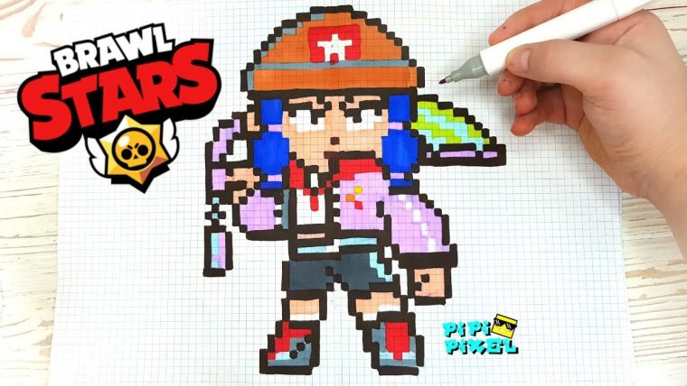 Героиня Биби Из Игры Brawl Stars Рисунки По Клеточкам à Pixel Art Brawl Stars Corbac