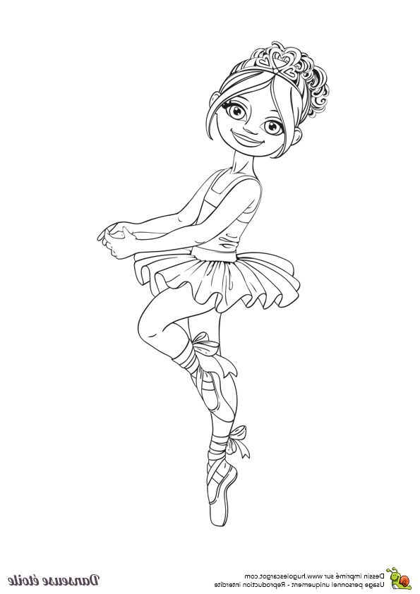 Dessin À Colorier D'Une Petite Danseuse Qui S'Entraîne avec Coloriage Danseuse Étoile