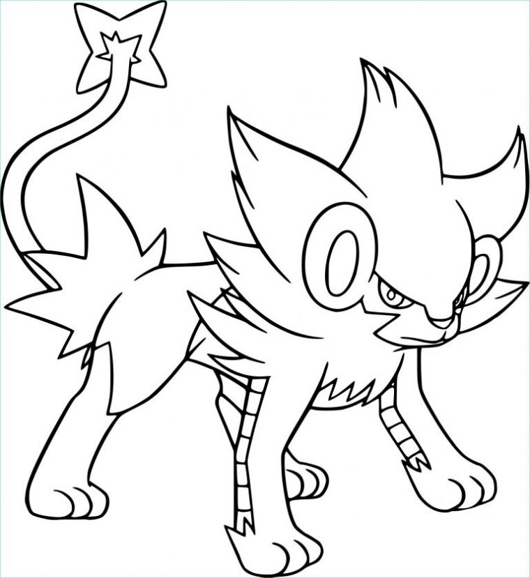 Pokemon Luxray Coloring Pages Sketch Coloring Page