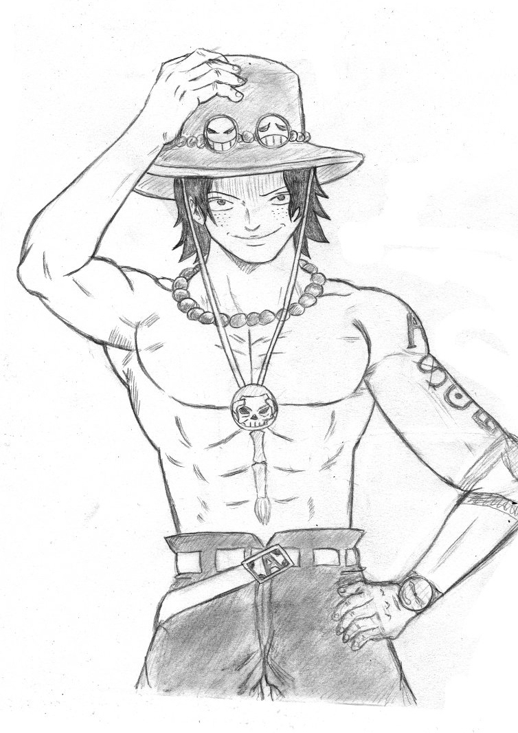 Dessin De One Piece Ace (5) serapportantà One Piece A Imprimer