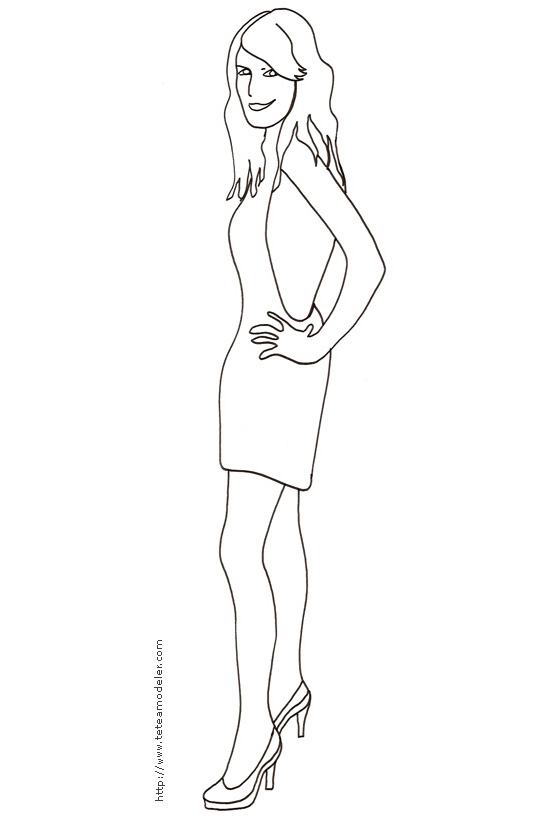 Dessin De Top Model (6) dedans Coloriage Top Model À Imprimer