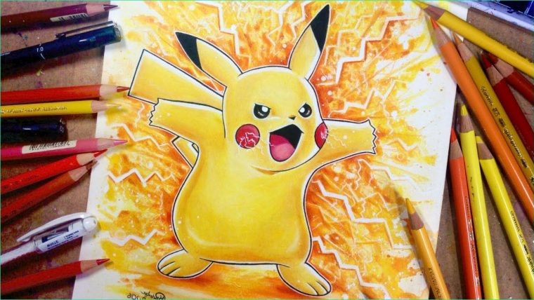 Dessin En Couleur Facile Unique Photos Pokemon Speed intérieur Pikachu Dessin Couleur