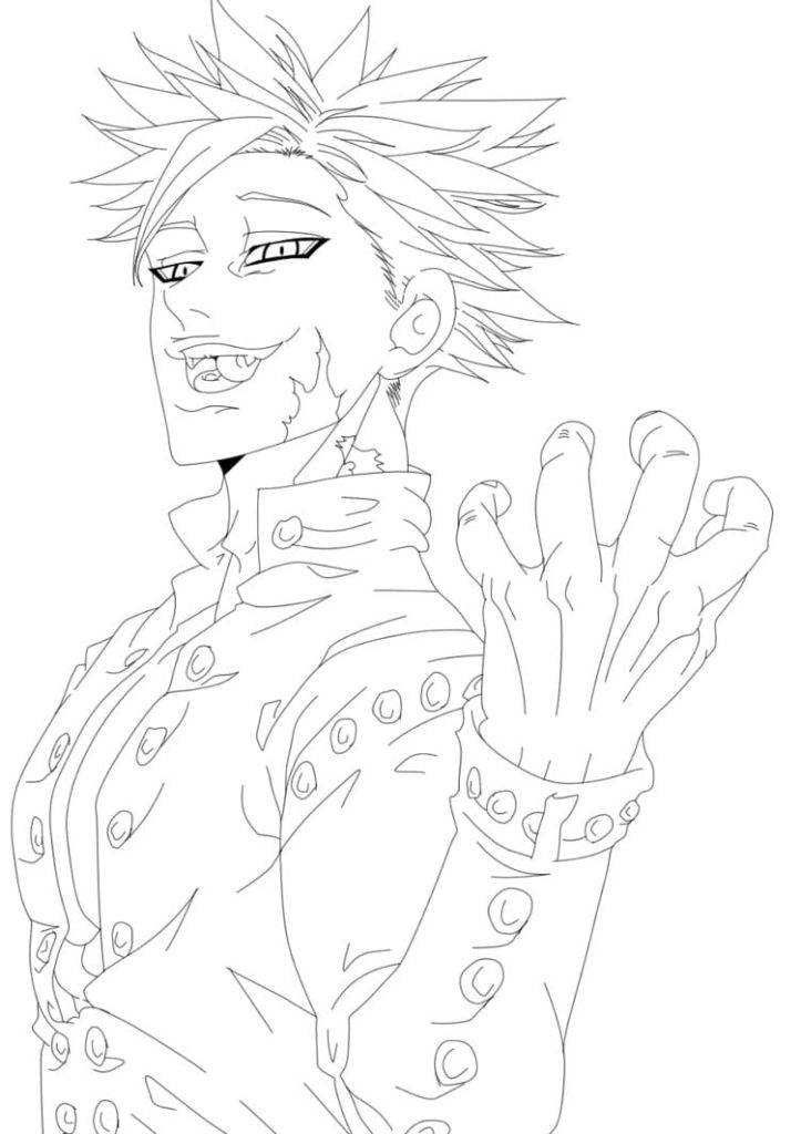 Dessin Seven Deadly Sins A Colorier – Seven Deadly Sins dedans Meliodas Coloriage