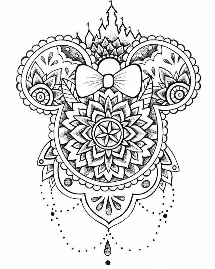 Dibujos :3 | Tatuajes | Disney Tattoos, Mouse Tattoos concernant Coloriage Stitch Mandala