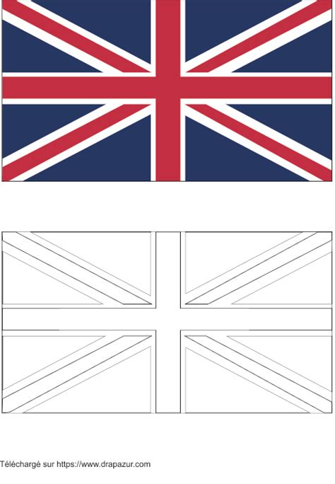 Drapeau Angleterre À Colorier | Coloriageetdessins destiné Dessin Drapeau Anglais À Colorier