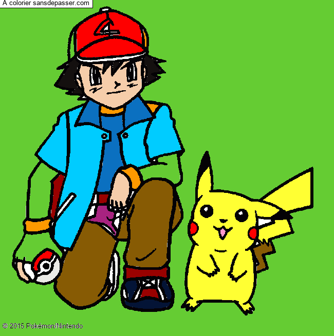 √100以上 Dessin Pokemon Sacha Et Pikachu En Couleur 938445 pour Pikachu Dessin Couleur