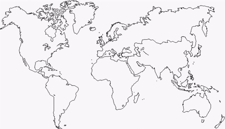 Épinglé Par Ter🦋 Sur World Tour // Places | Carte Du Monde serapportantà Coloriage Mappemonde