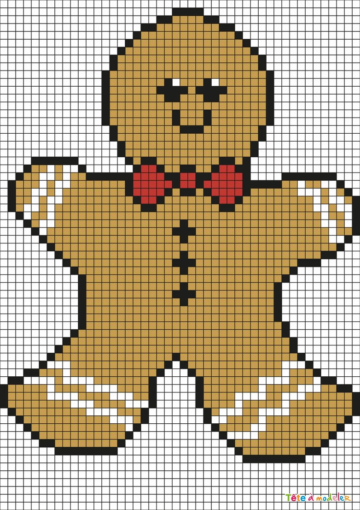 Épinglé Sur Points Comptés Noël destiné Pixel Art Noel Facile