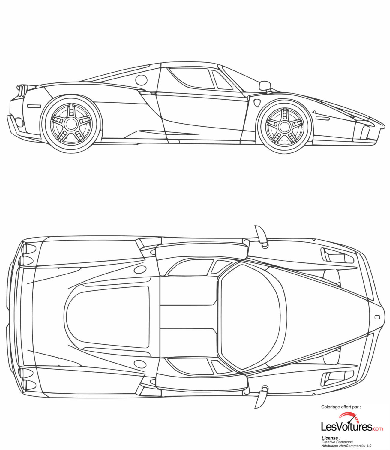 Ferrari-Coloriage-Voiture | Les Voitures intérieur Coloriage Garage Voiture