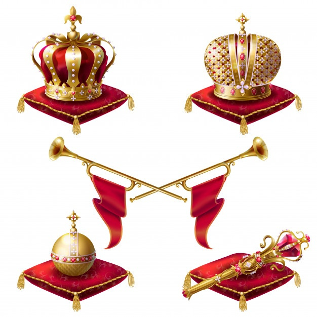 Free Vector | Royal Crowns, Scepter And Orb Realistic intérieur Sceptre Royal Dessin