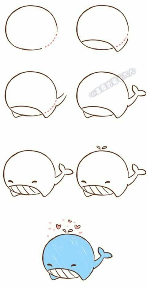 How To Draw A Whale Step By Step #Draw #Whale #Art # destiné Comment Dessiner Une Baleine