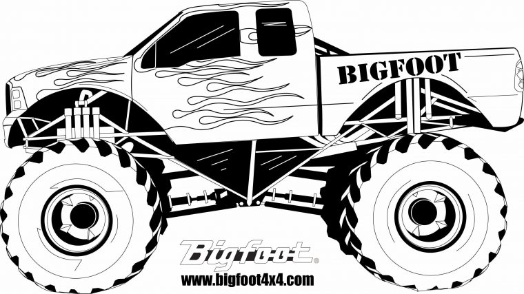 How To Draw Monster Truck | Bigfoot Kids – The Place For tout Coloriage Dragster