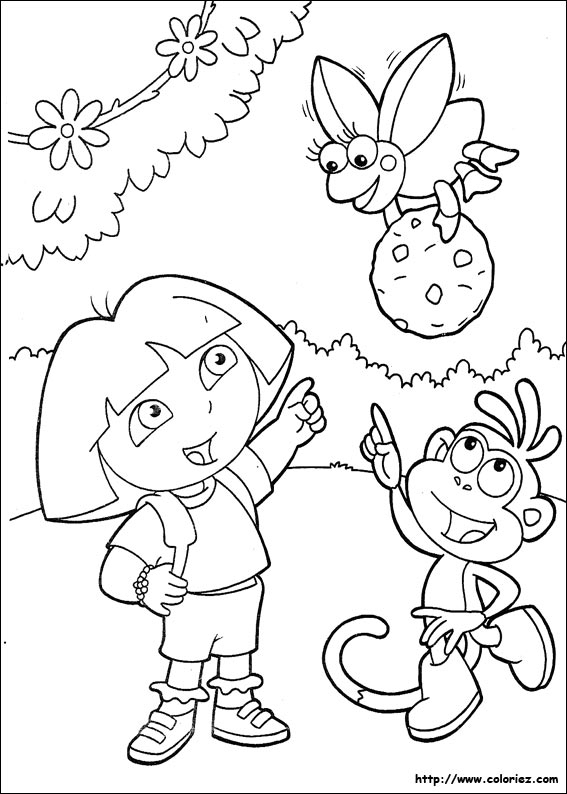 Imprimer Coloriage Dora 81 Gratuit avec Coloriage Dora Noel