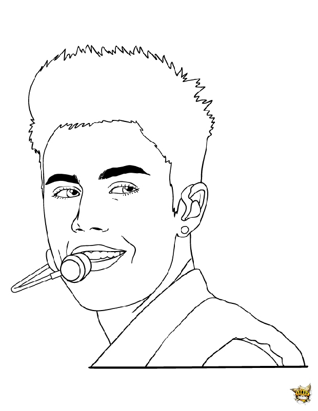 Justin Chante Est Un Coloriage De Justin Bieber concernant Coloriage Justin Bieber