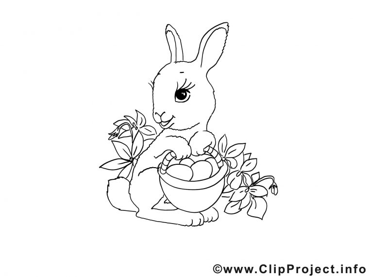 Lapin Image À Colorier Images Cliparts – Divers Pages À tout Lapin À Colorier