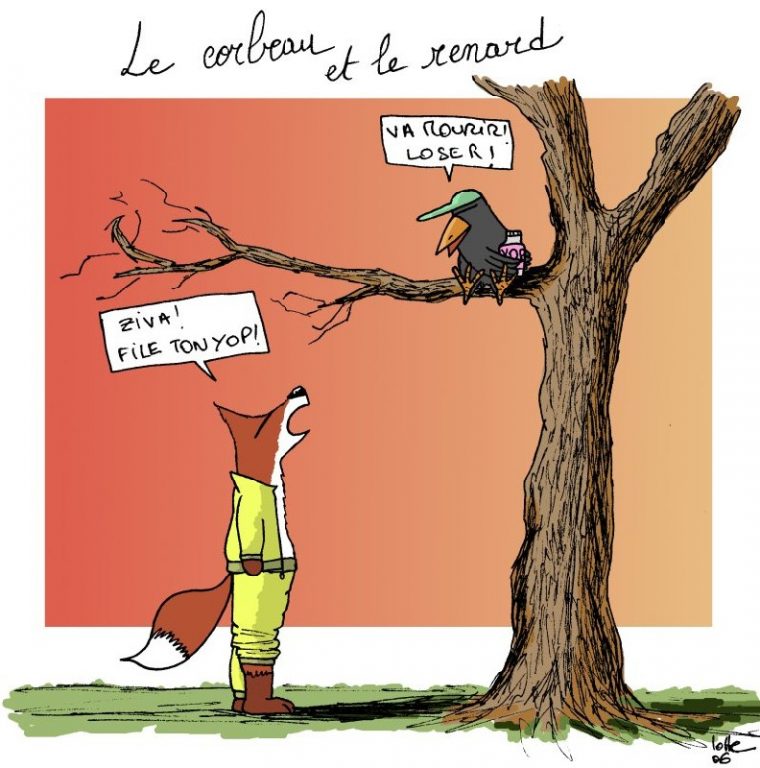 Le Corbeau Et Le Renard :) – Touranpassion dedans Comment Dessiner Un Corbeau Facilement