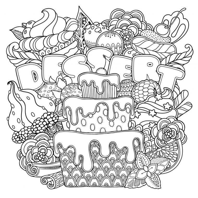 Les Bons Desserts – Coloriage Cupcakes Et Gateaux concernant Kawaii Coloriage