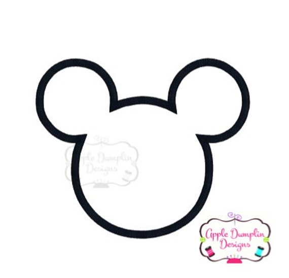 Mickey Mouse Head Applique Machine Embroidery Design Girl destiné Dessin Tete De Mickey