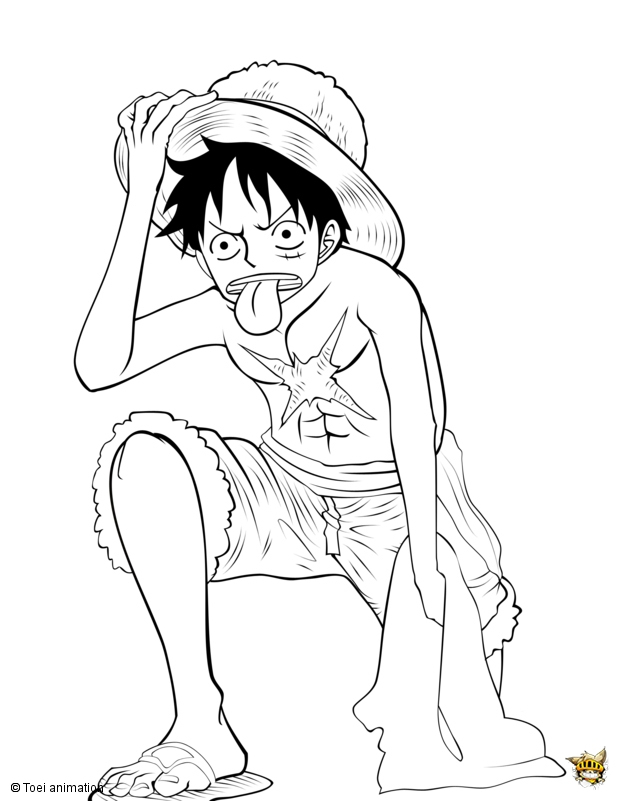 Monkey D Luffy Est Un Coloriage De One Piece dedans Dessin One Piece À Imprimer