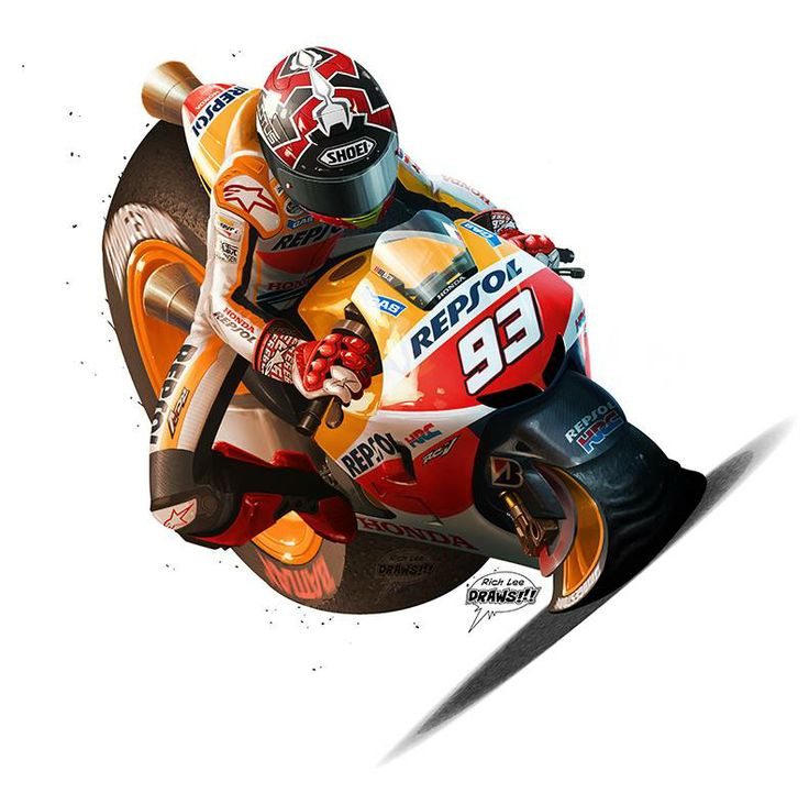 Motogp Cartoons | Honda Motorräder, Motorrad, Honda serapportantà Dessin Moto Gp