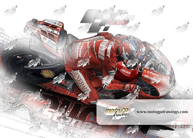 Motogp Drawings – Dessins Vectoriels Imprimés Sur Toile avec Dessin Moto Gp