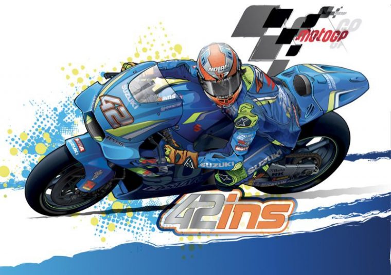 Motogp Drawings – Dessins Vectoriels Imprimés Sur Toile dedans Dessin Moto Gp