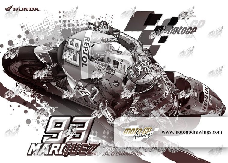 Motogp Drawings – Dessins Vectoriels Imprimés Sur Toile encequiconcerne Moto Gp Dessin