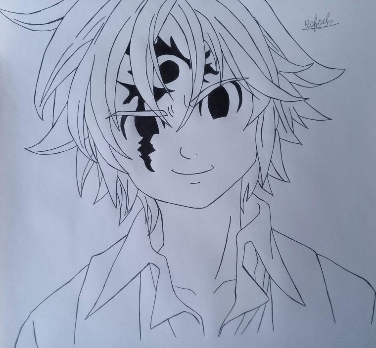 Nanatsu No Taizai Desenho Para Colorir – Gowther Nanatsu intérieur Meliodas Coloriage