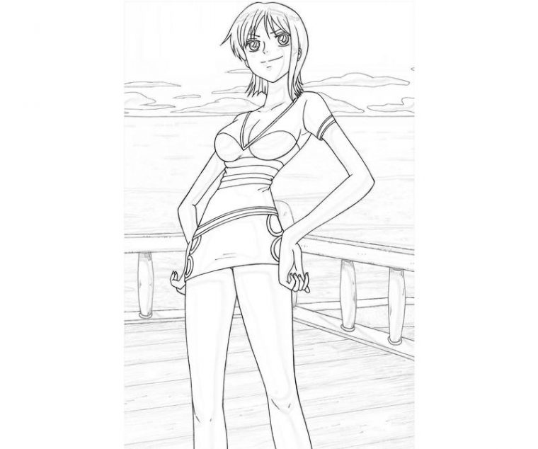 One Piece Nami Look | How Coloring dedans Coloriage One Piece Nami