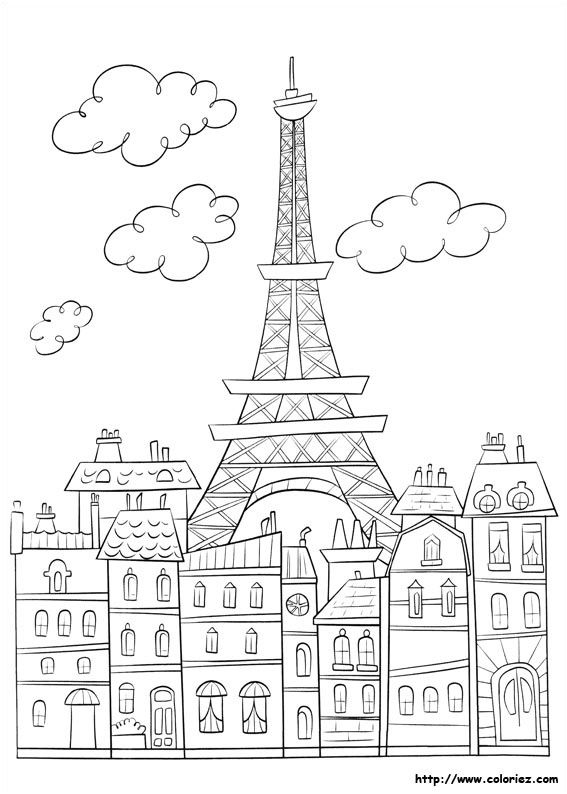 Paris Tour Eiffel Dessin Couleur / Graphie – Du Rouge concernant Comment Dessiner Tour Eiffel