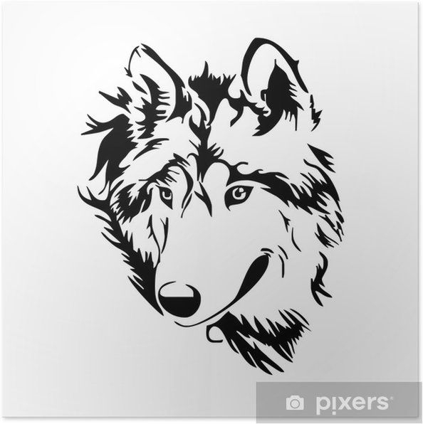 Pin By Sandrine Selles On Loup | Wolf Stencil, Silhouette pour Image Tete De Loup