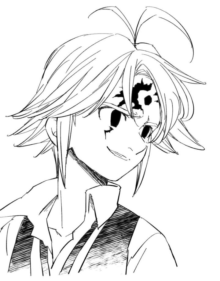 Pin By Silvia On Los Siete Pecados Capitales | Seven concernant Coloriage Meliodas