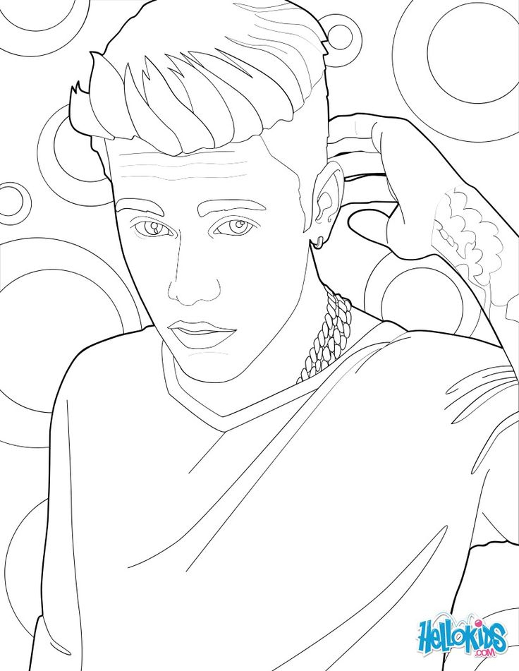 Pin On Coloring Sheets Celebs à Coloriage Justin Bieber