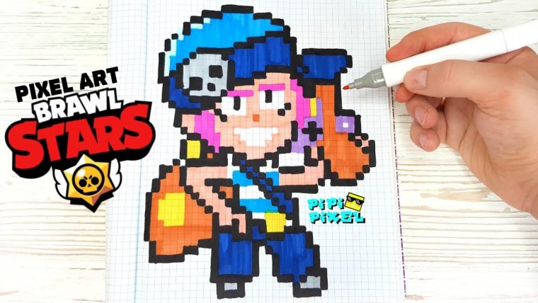 Pixel Art Brawl Stars Pipi Pixel Jacky – Kak intérieur Pixel Art Brawl Stars Corbac