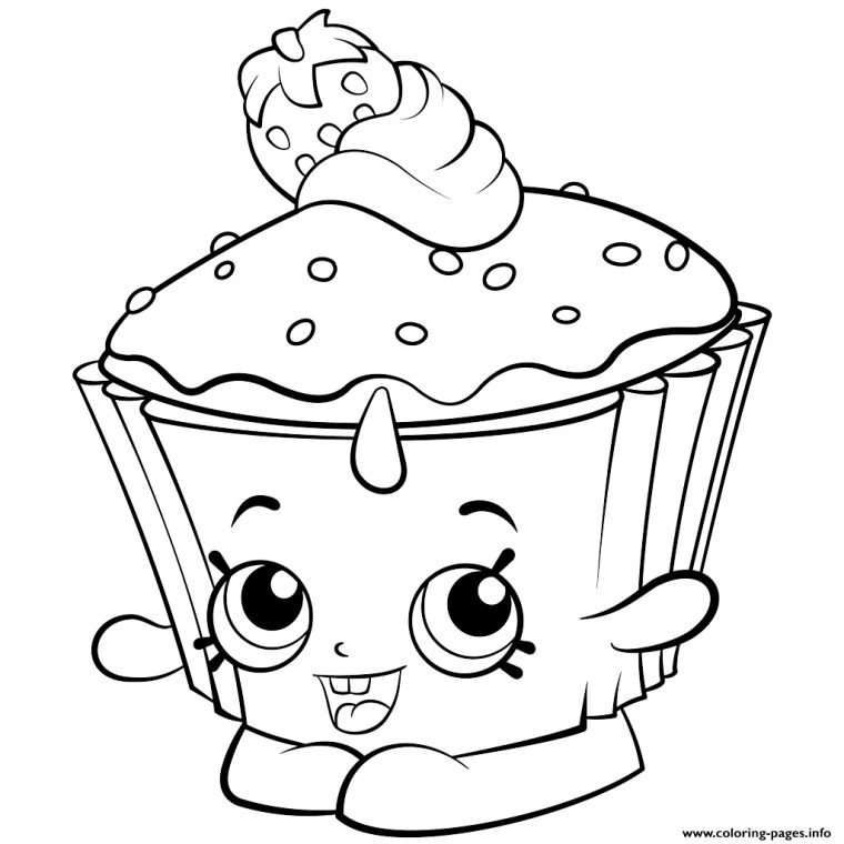 Print Exclusive Shopkins Colouring Free Coloring Pages avec Coloriage Cupcake Shopkins