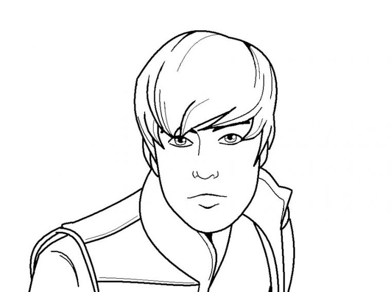 Recording Artist Singer Justin Bieber Coloring Page avec Coloriage Justin Bieber