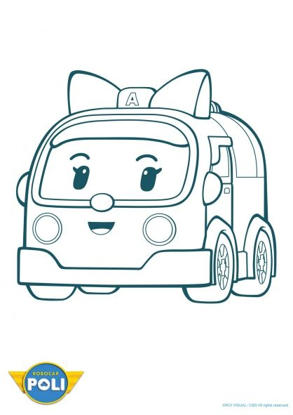 Robocar Poli : Ambre (1) | Coloriage Robocar Poli encequiconcerne Coloriage Robocar Poli