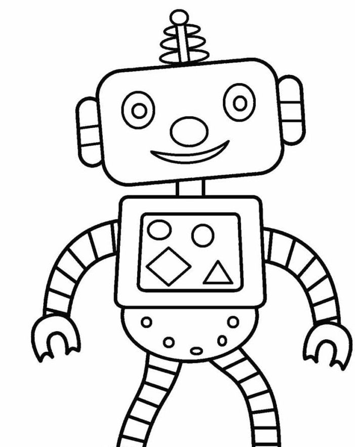 coloring page robot