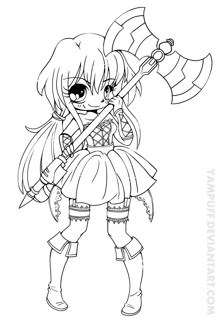 Soldat | Chibi Coloring Pages, Coloring Pages, Cute pour Coloriage Manga Fille Kawaii