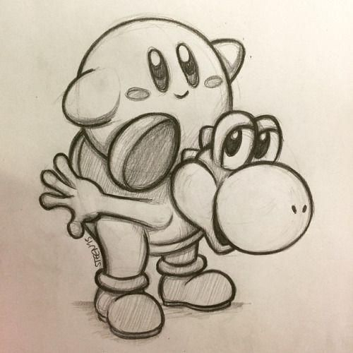 Steen182: My Fav #Nintendo Characters #Yoshi #Kirby # encequiconcerne Dessin Yoshi Facile