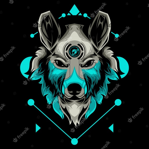 Tête De Loup Parfaite Vector Illustration Sur Fond Noir pour Image Tete De Loup