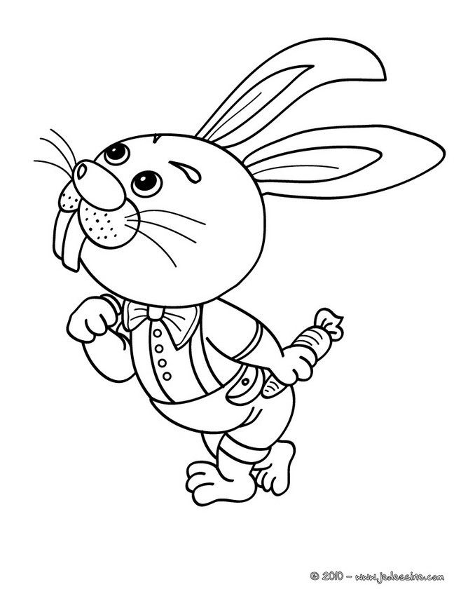 Un Joli Coloriage D'Un Lapin En Costume. Trop Chou Pour serapportantà Lapin À Colorier