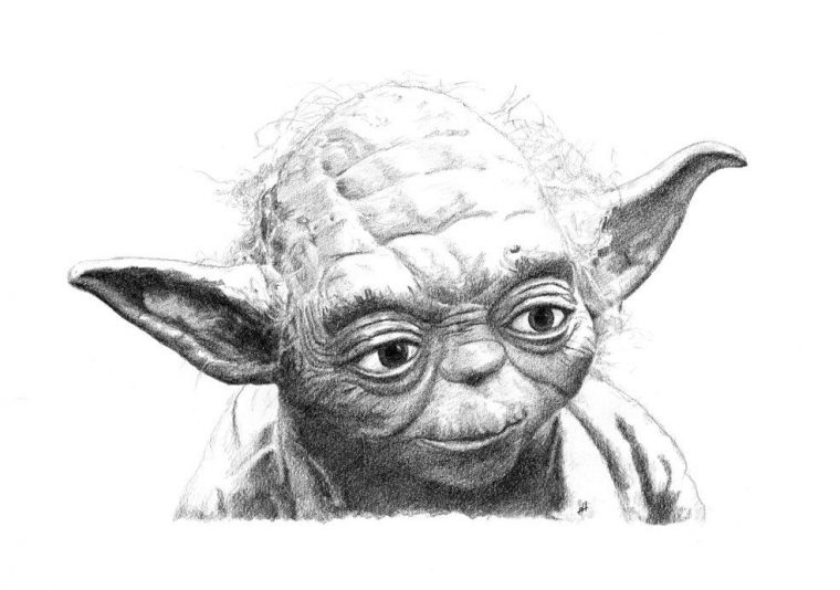 Yoda Pencil Drawing | Etsy | Dessin, Dessin Au Crayon dedans Maitre Yoda Coloriage