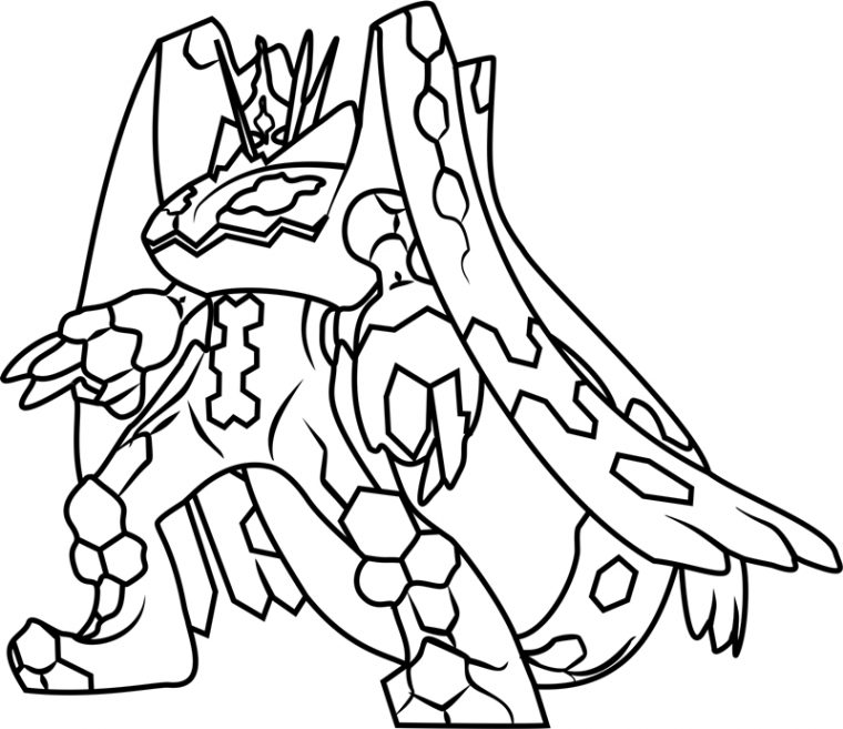 Zygarde Complete Forme Coloring Page – Free Printable à Coloriage Yveltal