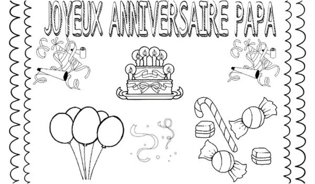 11 Brillant Coloriage Bon Anniversaire Papa Images - Coloriage intérieur Dessin Bon Anniversaire Papa